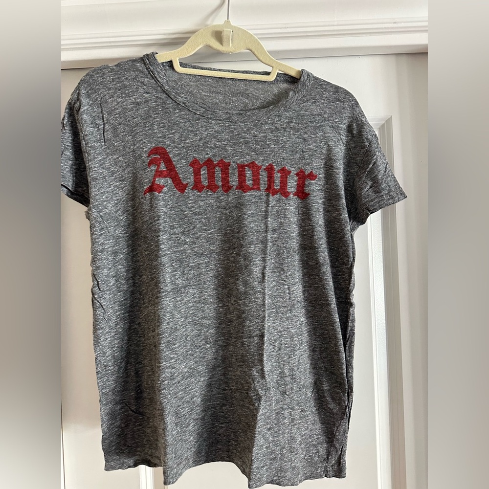 Zadig & Voltaire Gray Amour Tee